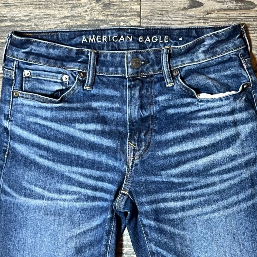 American Eagle AE Airflex Original Straight Jeans‎ Mens 30x34 Stretch Stackable